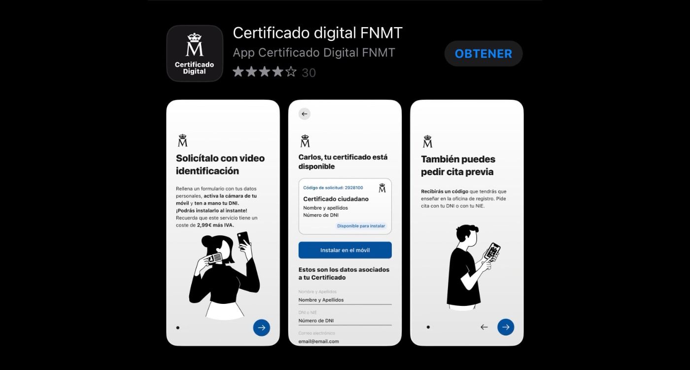 E0781: Nueva app de la FNMT para solicitar el Certificado Digital