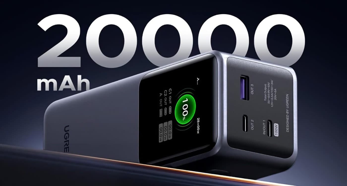 Batería externa inteligente de 20.000 mAh