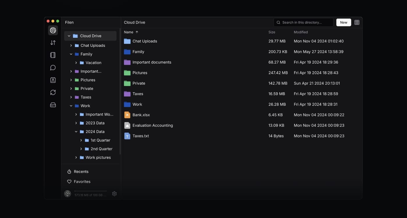 Filen.io, almacenamiento encriptado en la nube