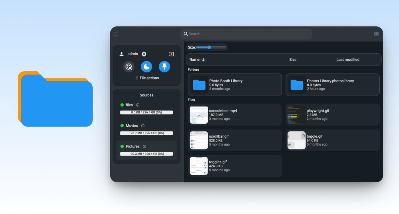 FileBrowser Quantum, manejando archivos del NAS