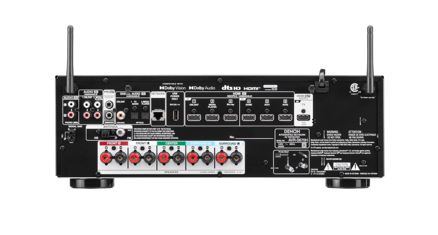 Denon 670H, recuperando altavoces Surround