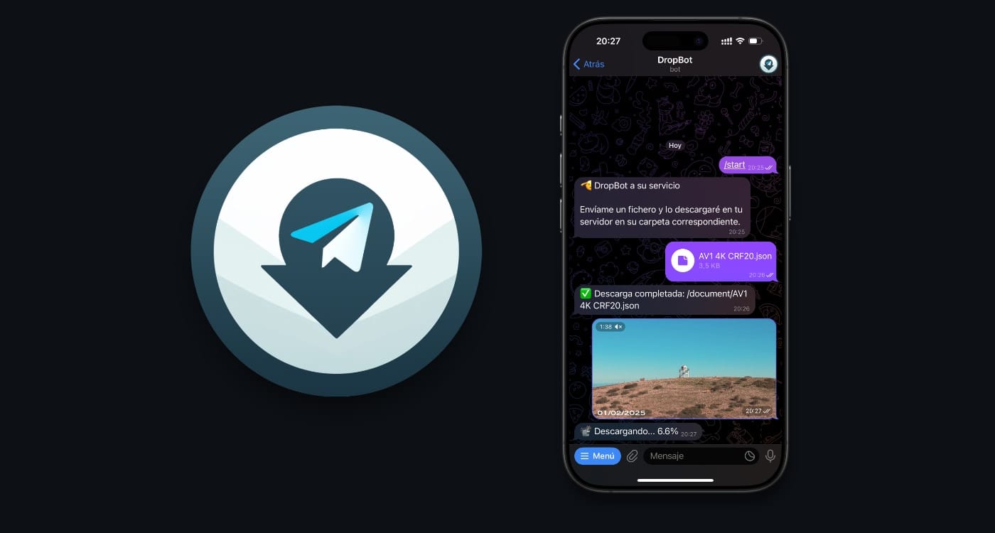 DropBot, descargas en tu servidor desde Telegram