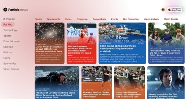Particle News ya tiene web y noticias de fuentes españolas