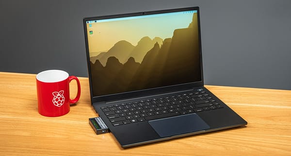 Un portátil Raspberry Pi
