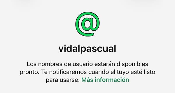 Nombres de usuario en WhatsApp